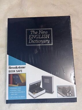Brookstone Navy and Gold Book Safe